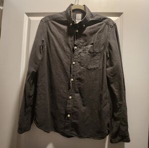 [New] H&M Dark Gray Button Up Casual Shirt